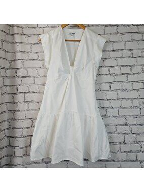 Steve Madden Women's Size Small  Sleeveless Mini Dress Boho White Lined Cotton
